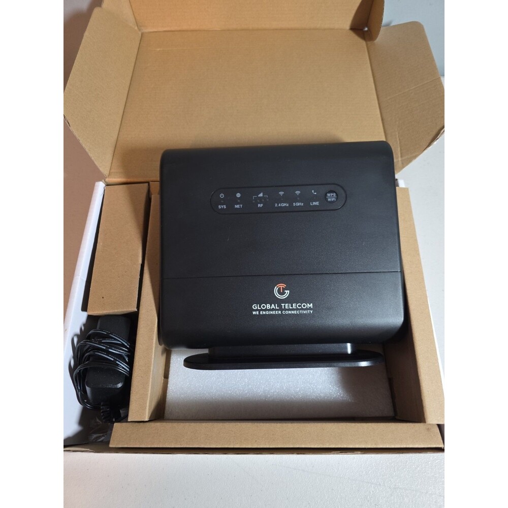 Global Telecom TITAN 3000 4G LTE Router GLC-T-3000 Bundle With Power Supply